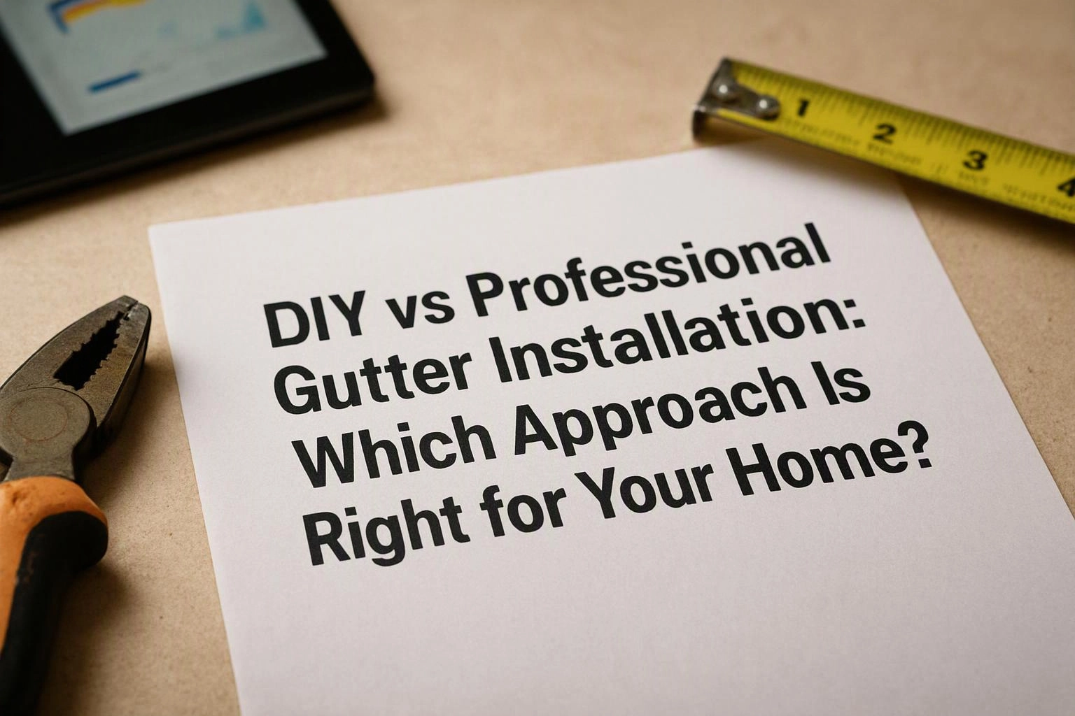 DIY vs Professional Gutter Installation: Which Approach Is Right for Your Home?