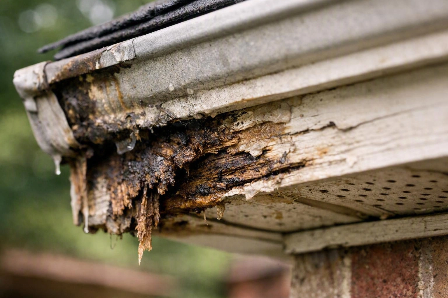 Gutter Water Damage to Fascia, Soffits, and Siding