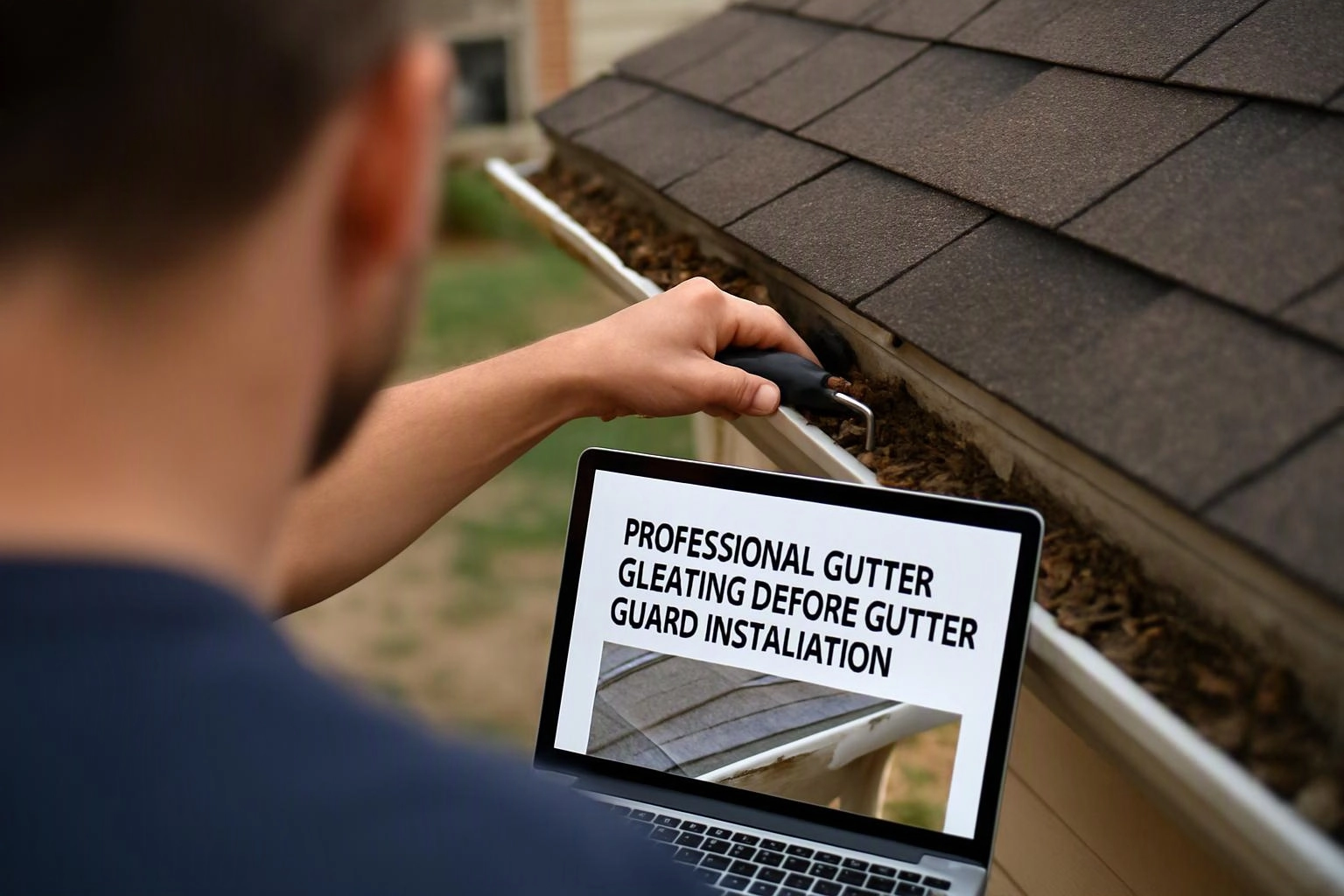 Professional Gutter Cleaning Before Gutter Guard Installation