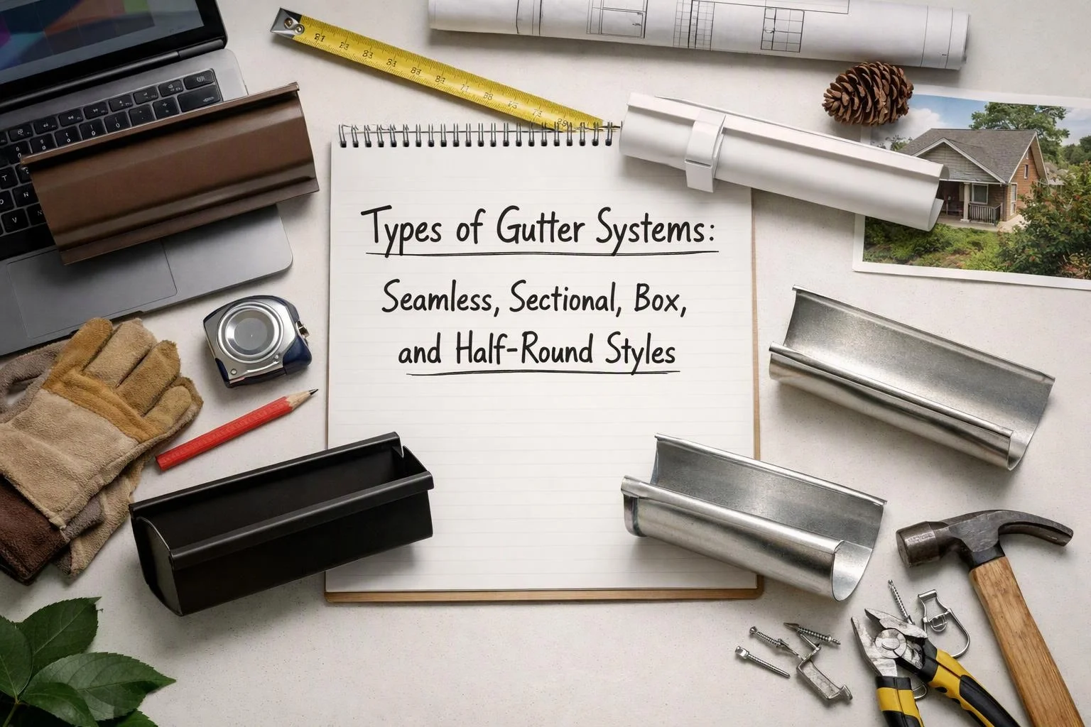 Types of Gutter Systems: Seamless, Sectional, Box, and Half-Round Styles