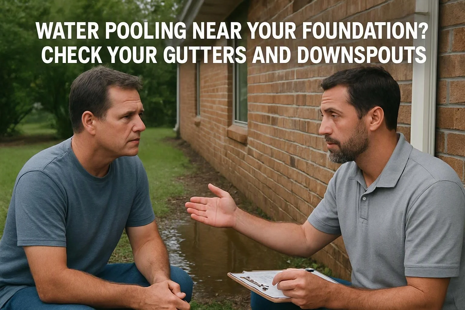 Water Pooling Near Your Foundation? Check Your Gutters and Downspouts
