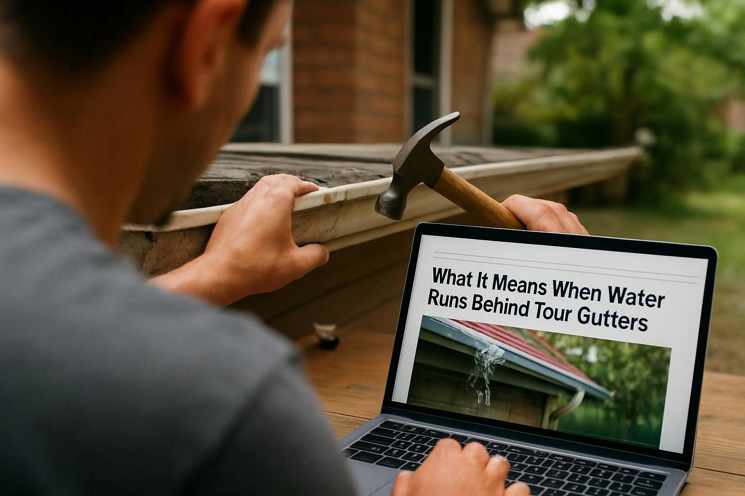 What It Means When Water Runs Behind Your Gutters